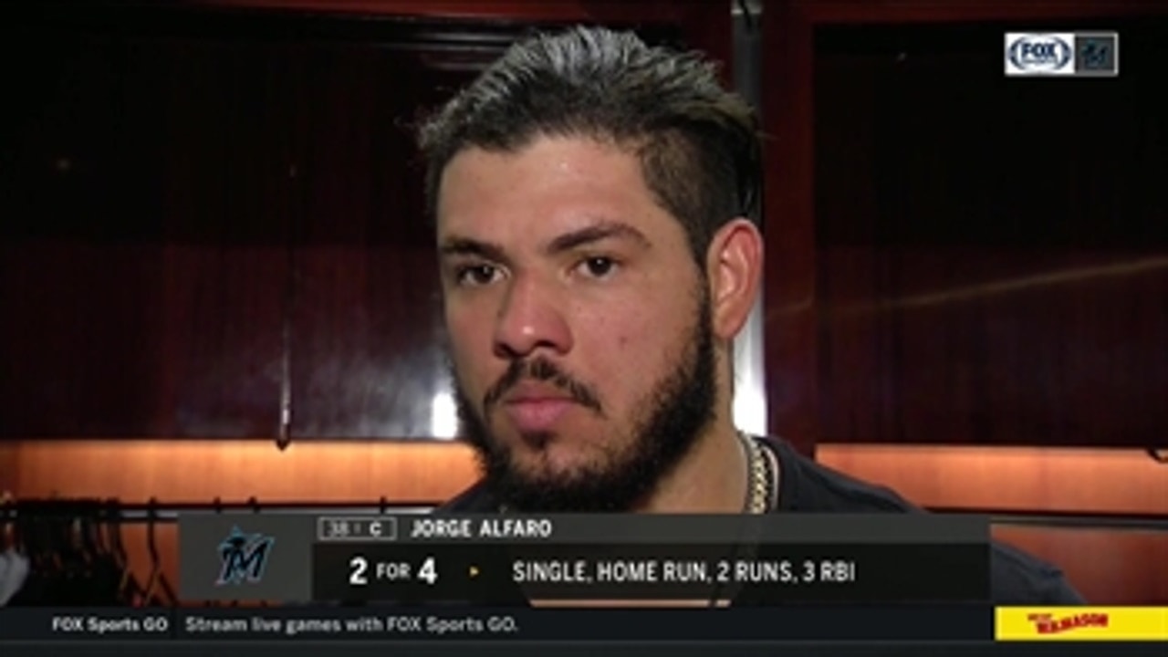 Jorge Alfaro on 456-ft homer: 'Feels good hitting a homer against a really good pitcher'