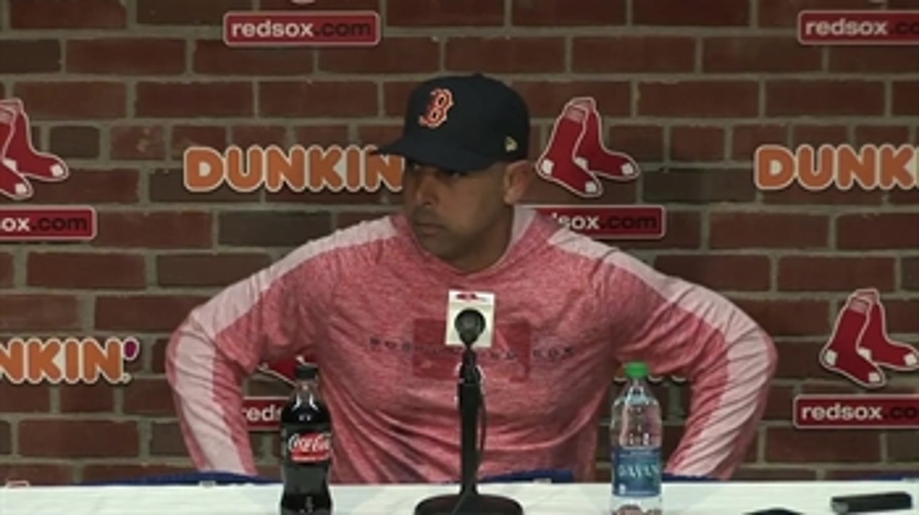 Alex Cora: "We have to do a better job of slowing down the running game."