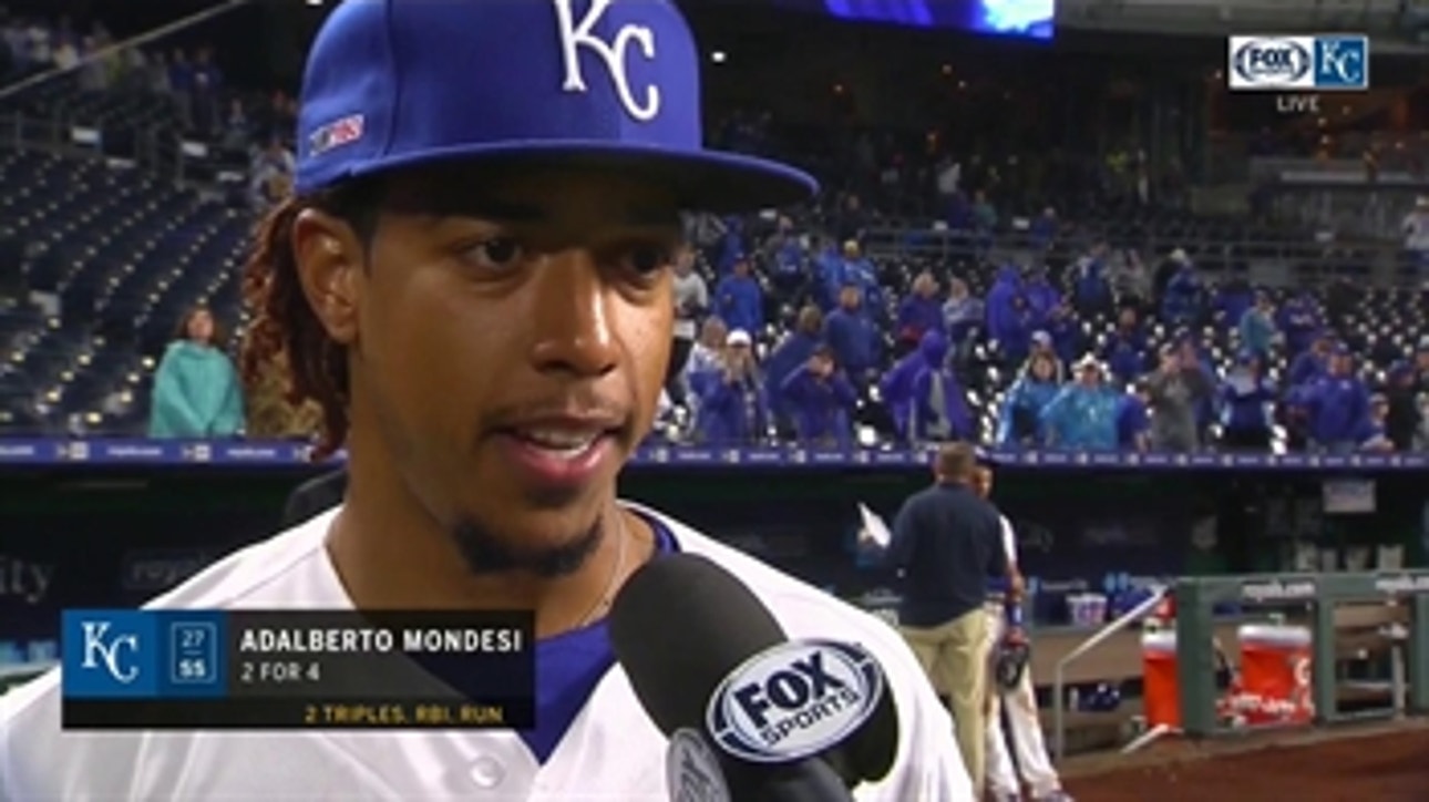 Royals' Mondesi talks his two Opening Day triples in Royals' win