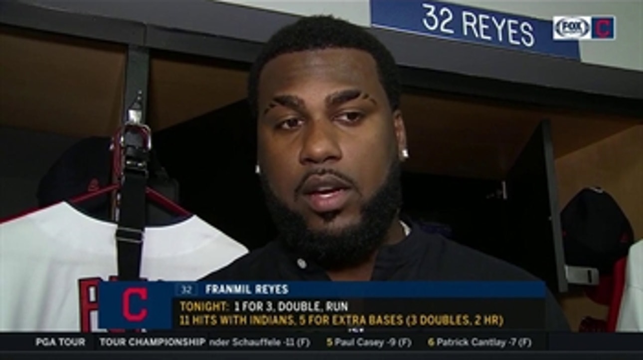 Franmil Reyes is comfortable: 'Honestly, I feel really good at the plate'