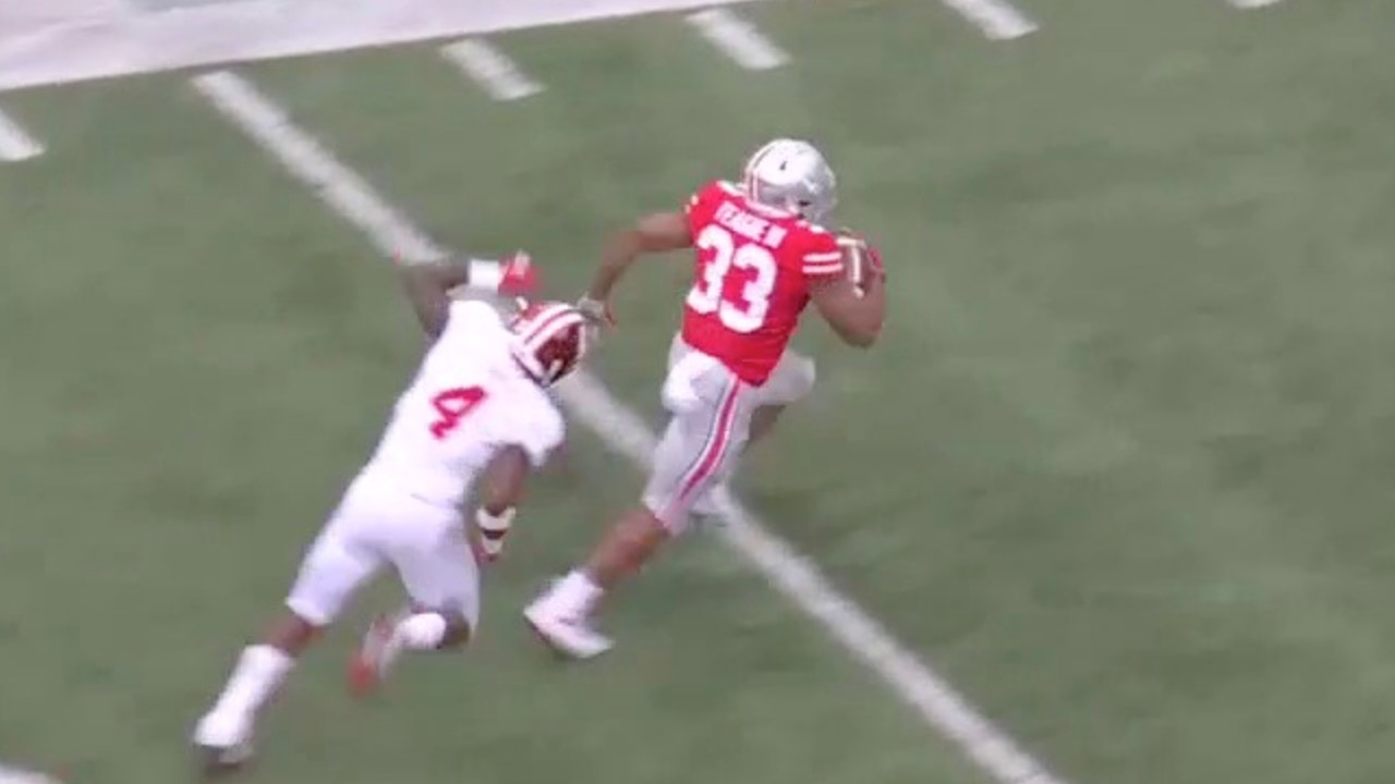 Master Teague III barrels 41-yards to the end zone, Ohio State reclaims lead, 14-7