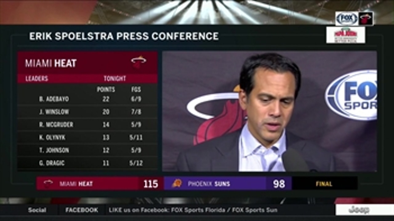 Erik Spoelstra on Bam Adebayo's career night, how Goran Dragic's return  impacts the team