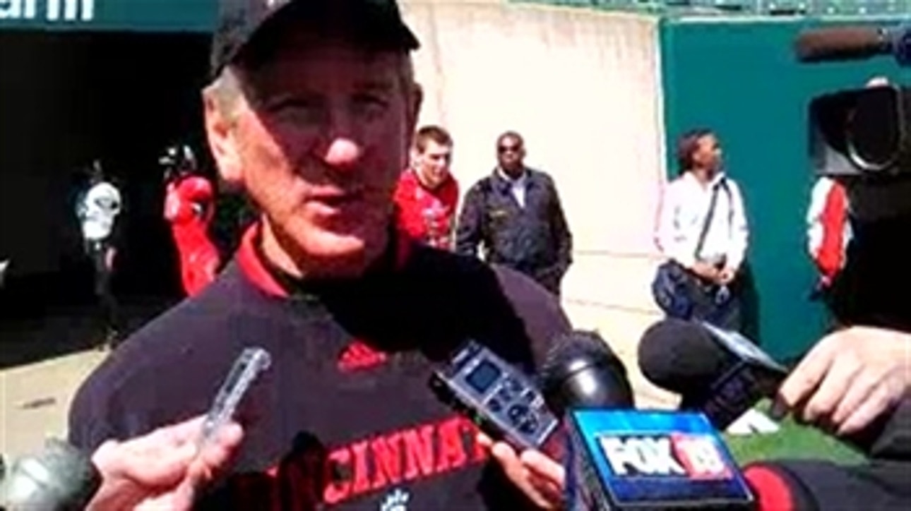 Tommy Tuberville at UC's spring game