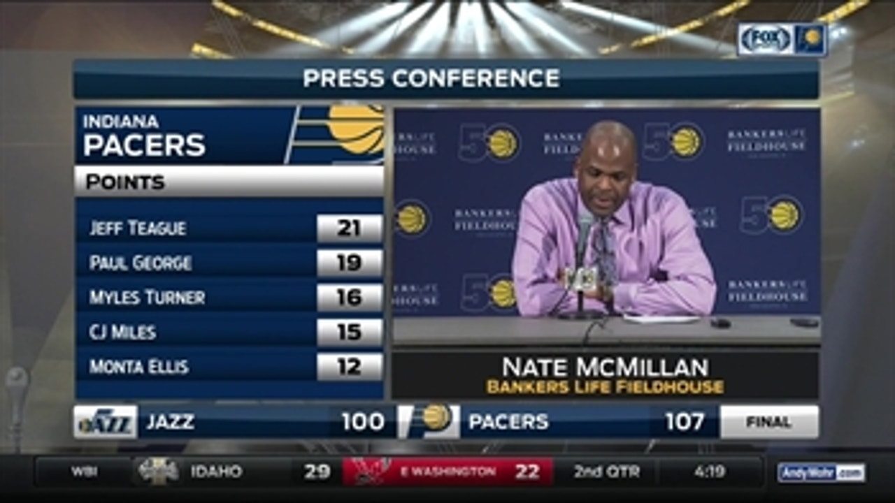 McMillan on Pacers win: 'We showed some grit, and we scraped'
