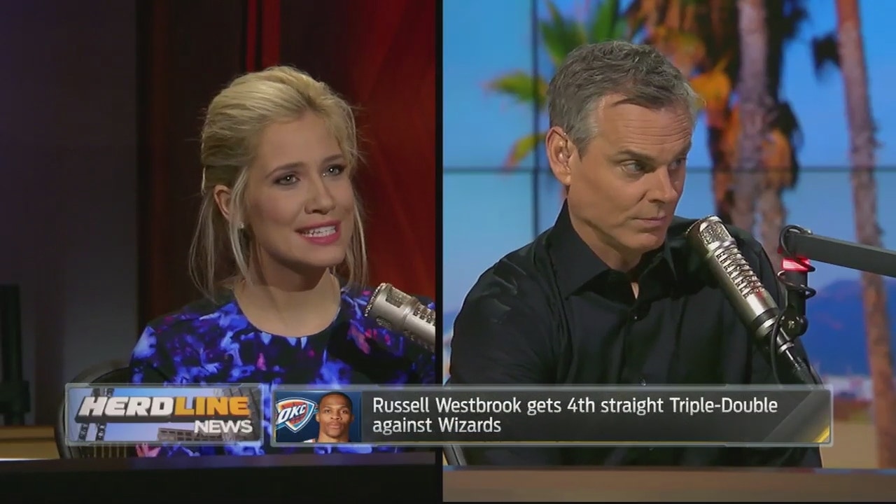 Westbrook now has more triple-doubles than LeBron - Kristine and Colin react ' THE HERD