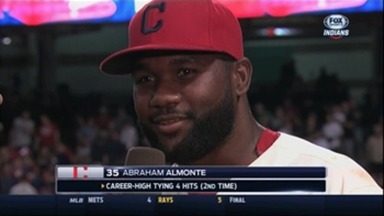 Almonte gets 4 hits in his Indians debut