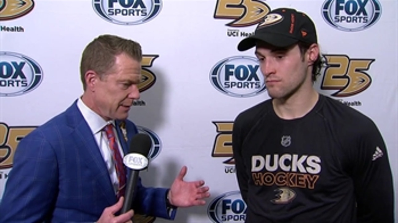 John Gibson talks about tying a Ducks record with 10 saves in overtime