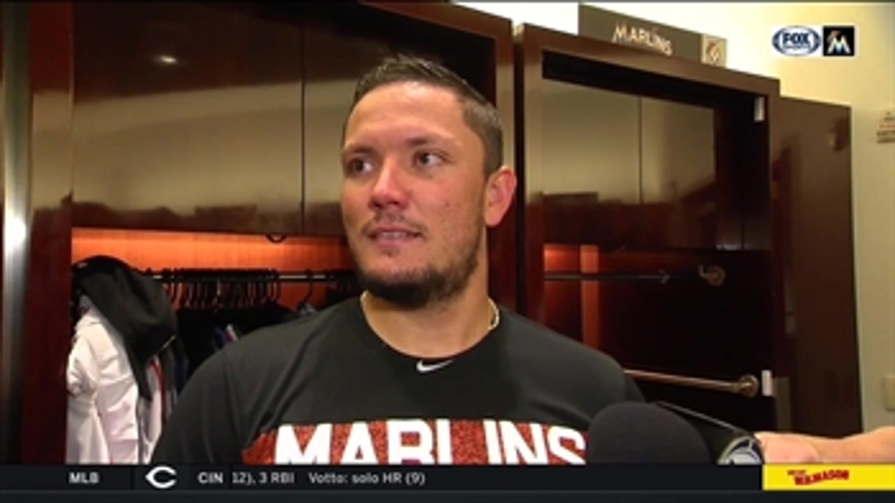 Miguel Rojas discusses his pivotal steal in the 10th inning