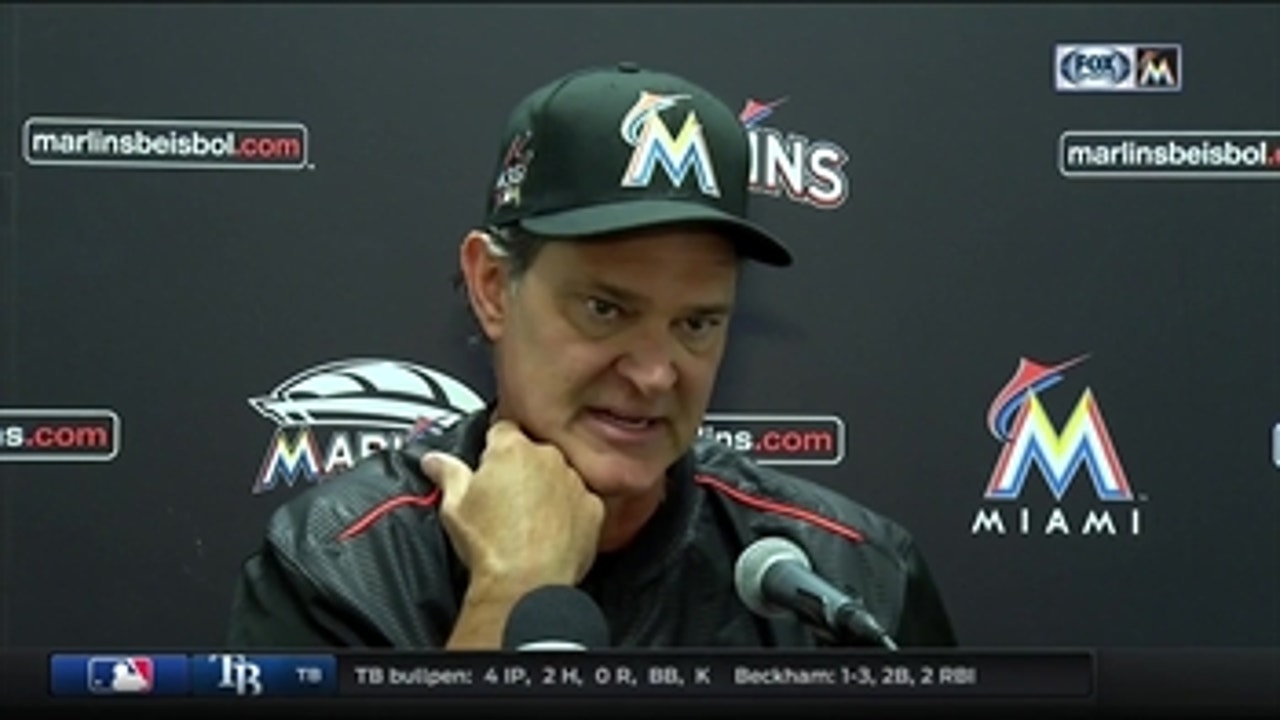 Don Mattingly on play at 2nd, loss to Rays