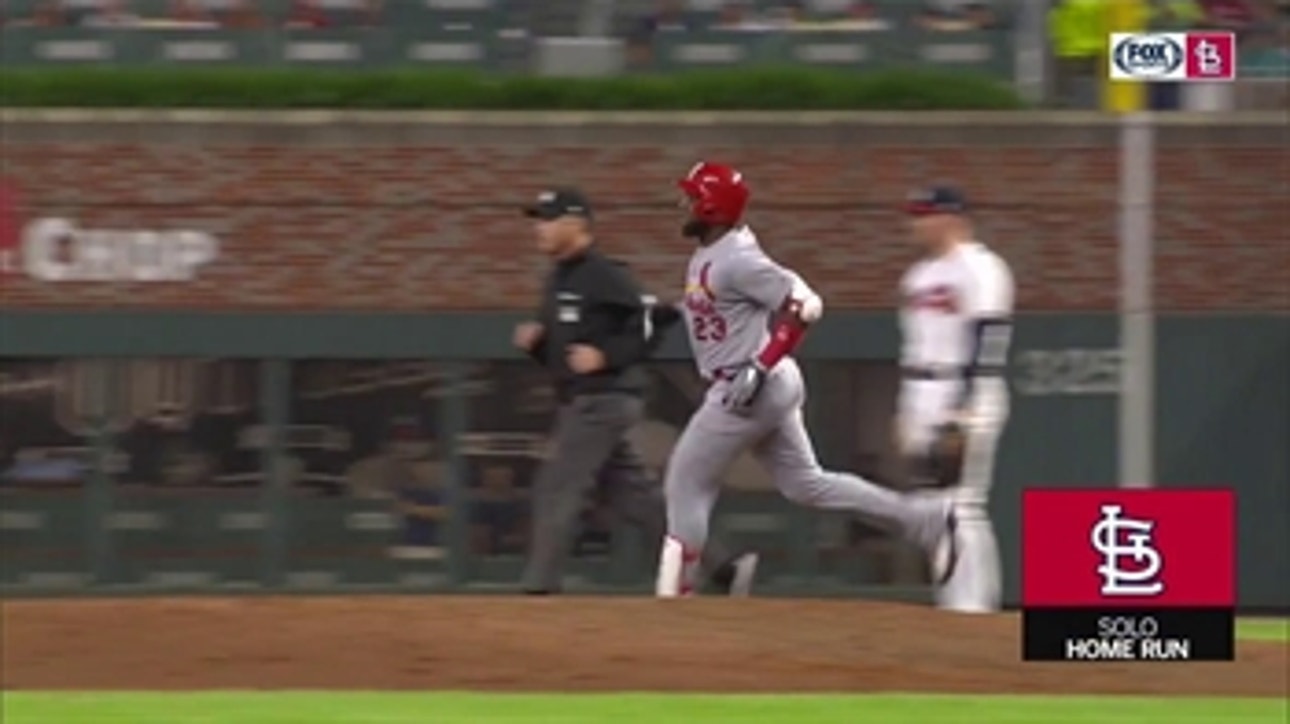 WATCH: Ozuna hits a long, towering drive to left field
