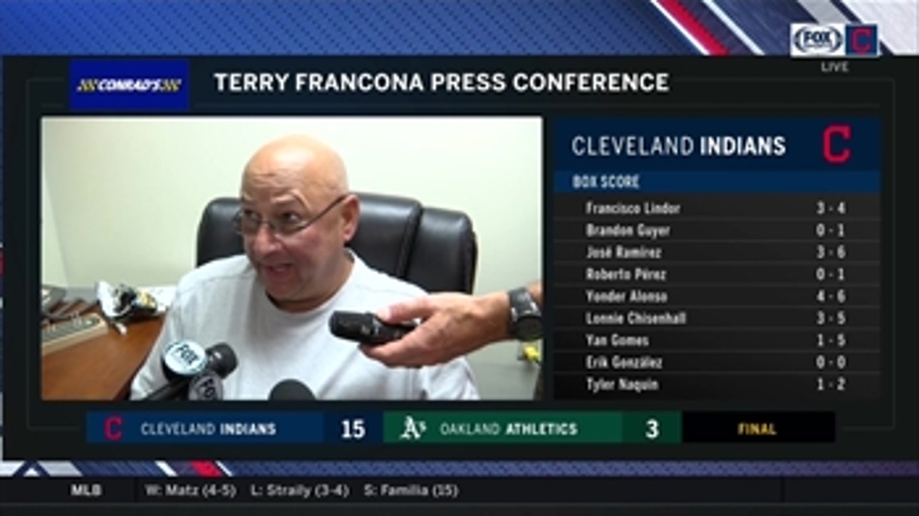 Terry Francona credits defense for preserving lead before lineup took over