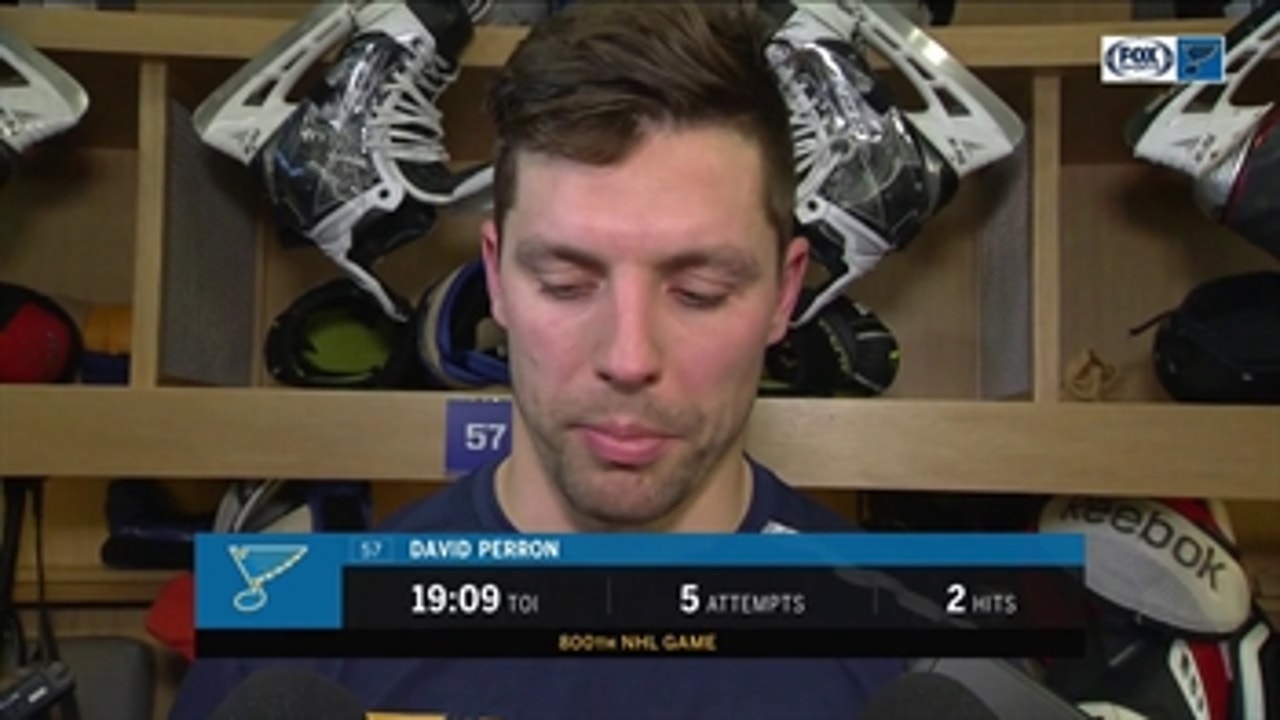 Perron: 'I think it's a little bit of a wake-up call' after Blues fall to Ducks