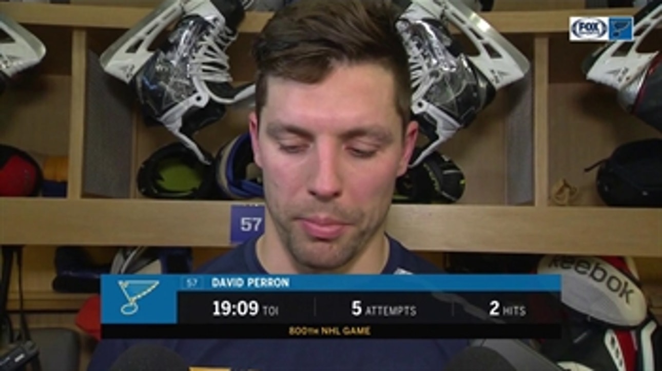 Perron: 'I think it's a little bit of a wake-up call' after Blues fall to Ducks