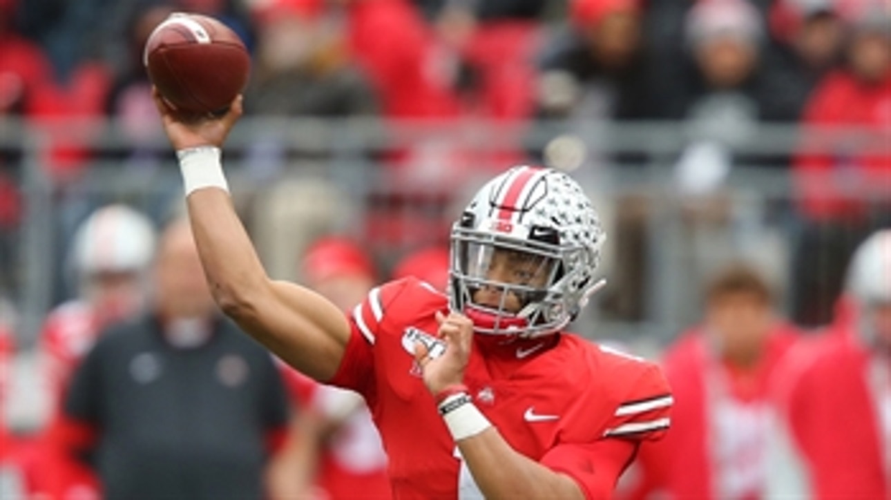 Justin Fields throws three touchdowns and runs for another in Ohio State's impressive 1st half