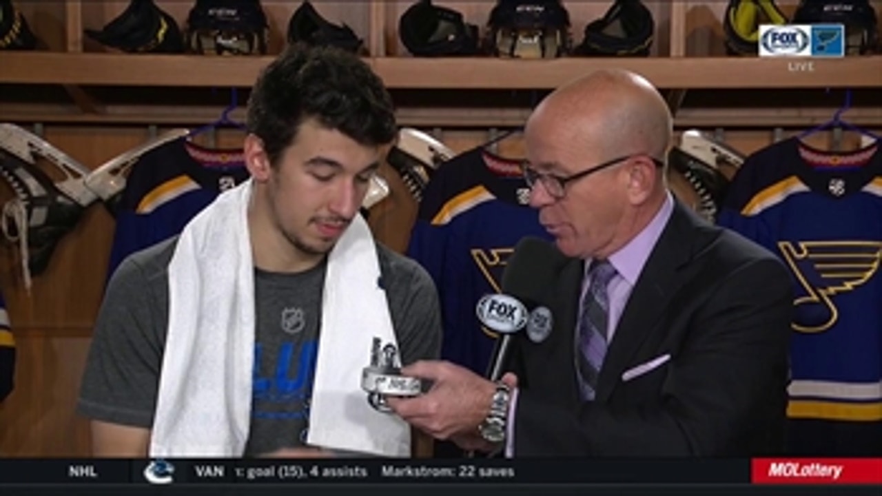 Kyrou on his first NHL goal: 'Feels amazing to get the first one'