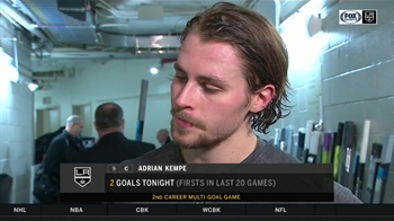Adrian Kempe high on emotions after 2nd career multi-goal game