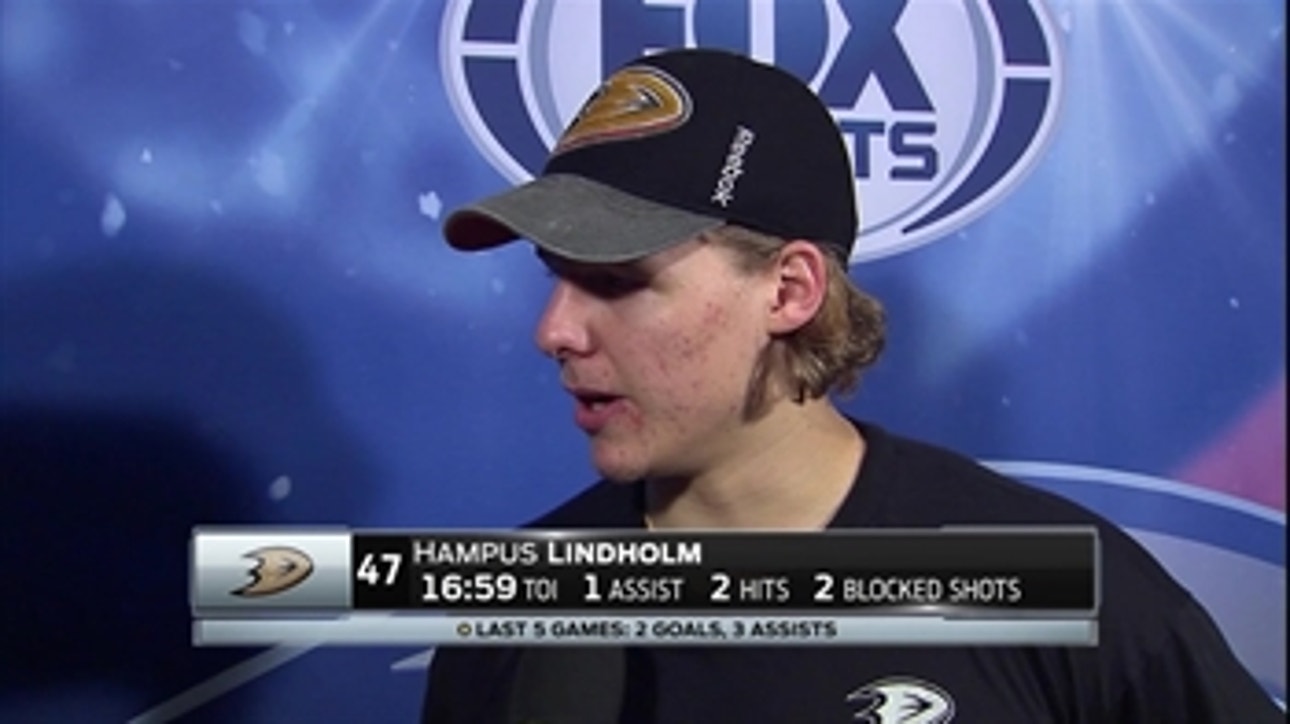 Hampus Lindholm shook off an injury scare to return vs Sabres