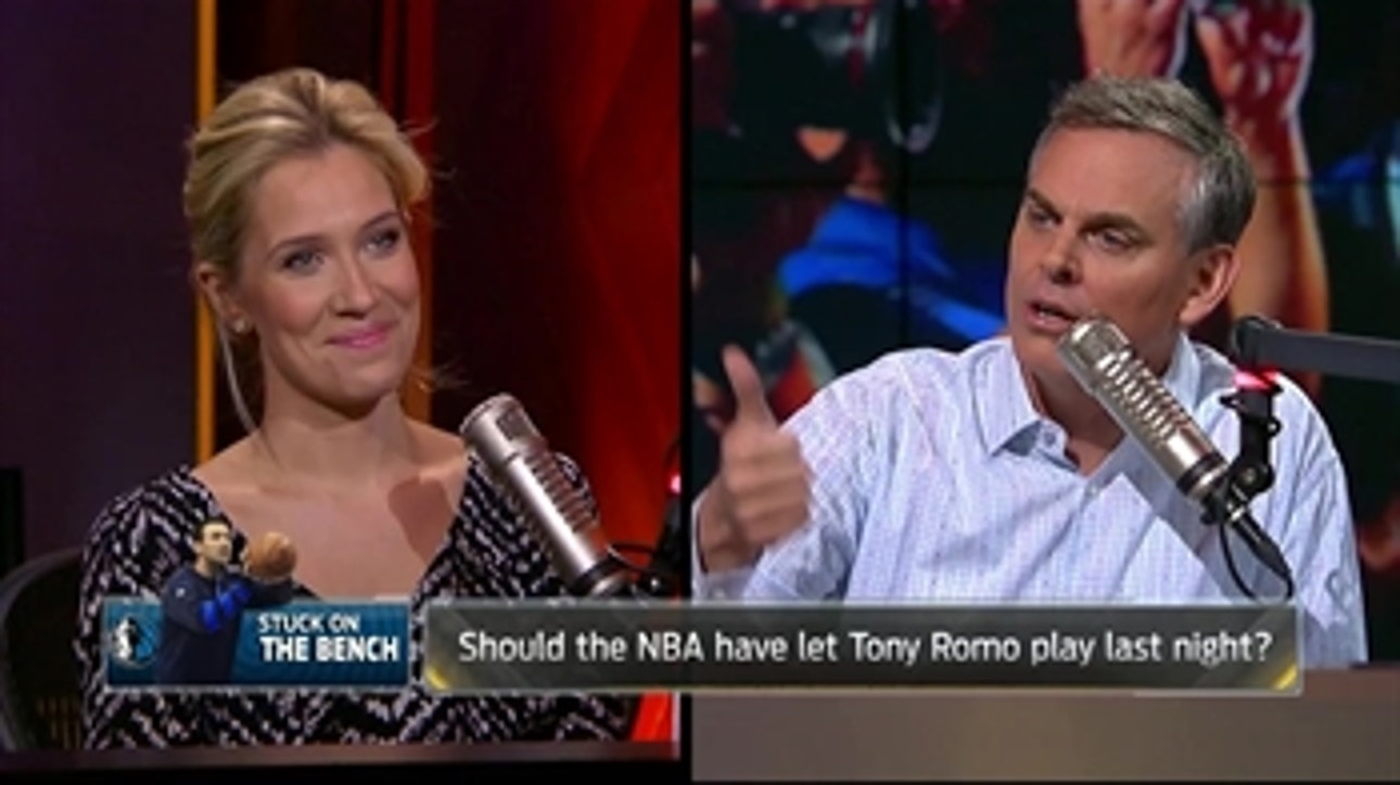 Tony Romo suited up for the Dallas Mavericks - Kristine and Colin react ' THE HERD