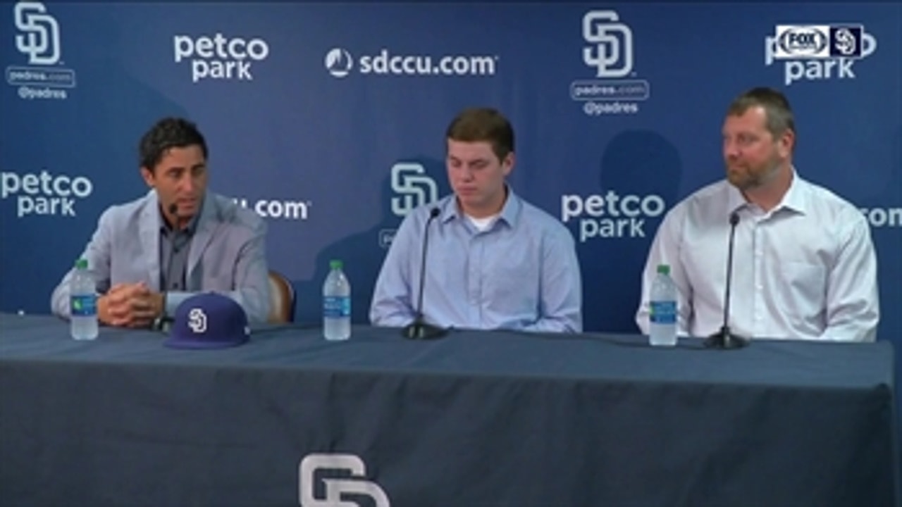Padres first-round pick Ryan Weathers introduced at Petco Park