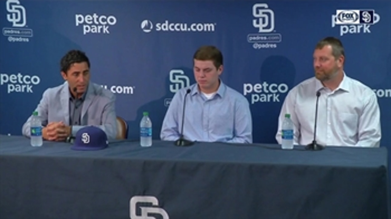 Padres first-round pick Ryan Weathers introduced at Petco Park