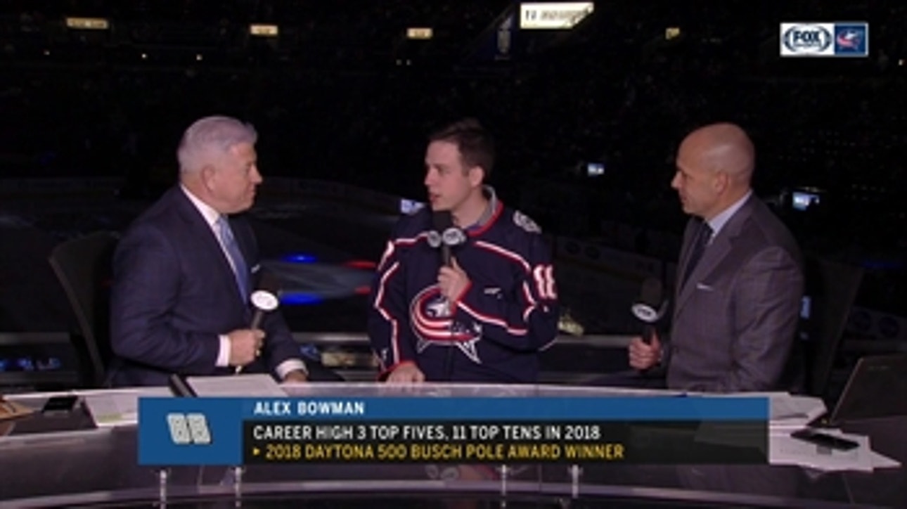 NASCAR driver Alex Bowman caps Columbus visit with Blue Jackets game