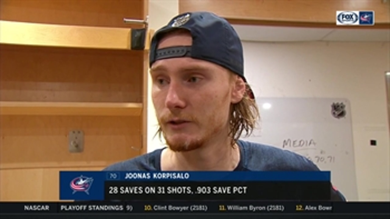 Joonas Korpisalo is having a much easier time getting into and maintaining a groove