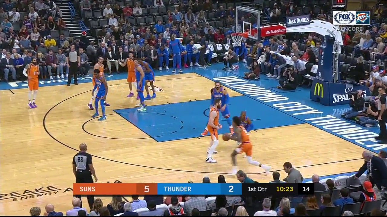 WATCH: Gallinari finds Steven Adams who muscles through the paint ' Thunder ENCORE