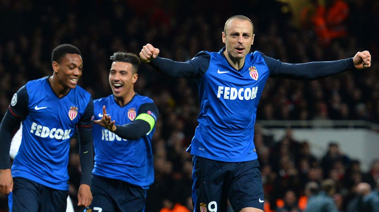Berbatov doubles Monaco lead against Arsenal