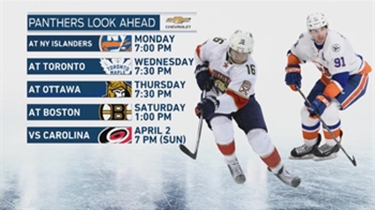 Panthers' busy schedule continues vs. Islanders