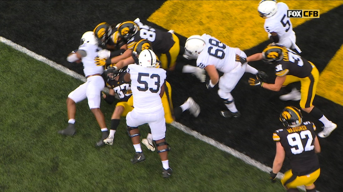 Penn State takes 7-3 lead over Iowa after Noah Cain's two-yard TD rish