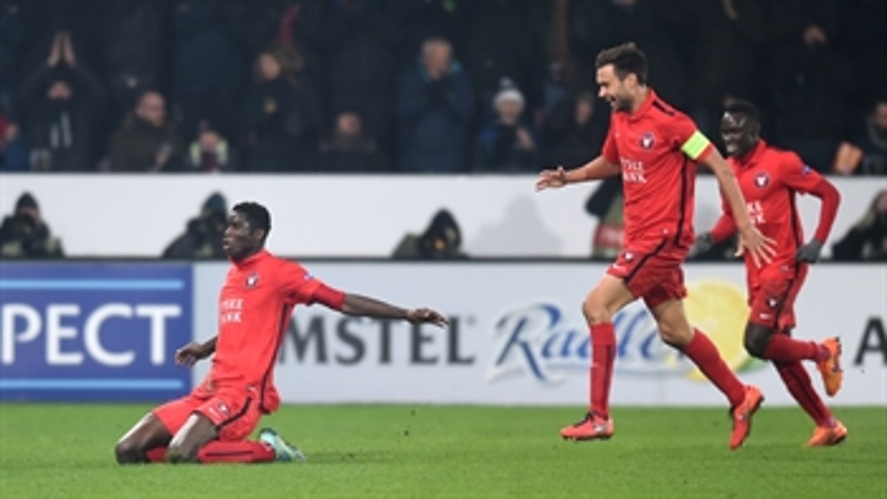 Onuachu puts Midtjylland ahead 2-1 against Man United ' 2015-16 UEFA Europa League Highlights