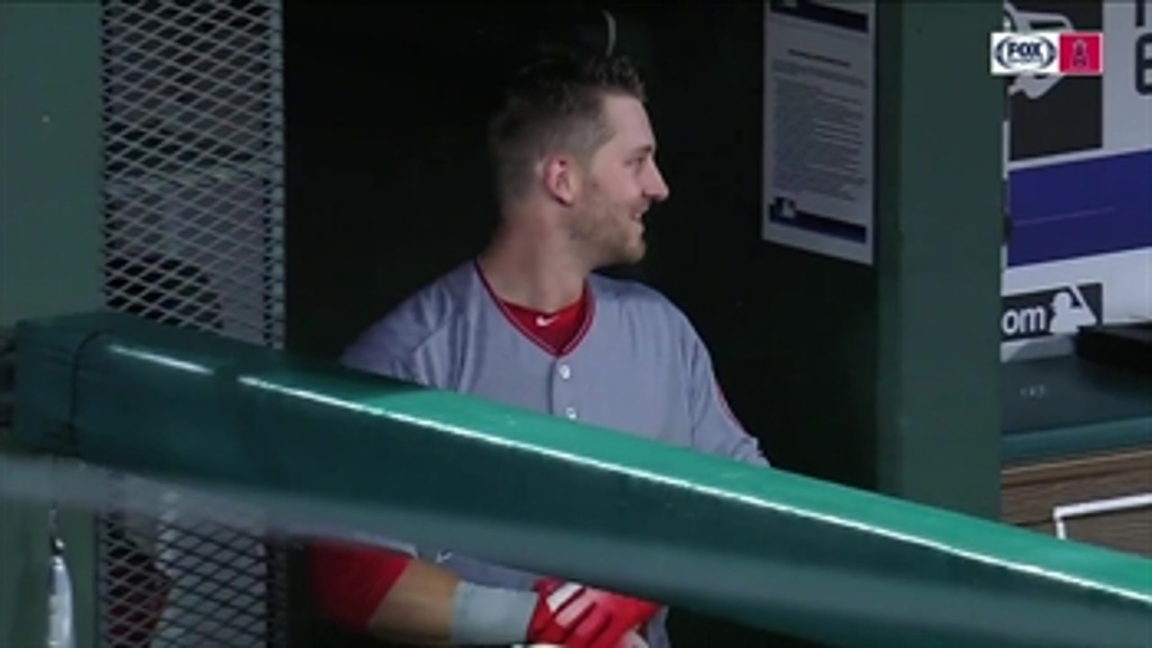 Taylor Ward receives hilarious cold shoulder from Angels after first-career homer