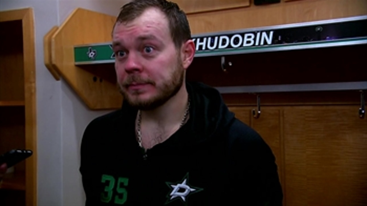 Anton Khudobin almost comes away with the shutout in 2-1 win