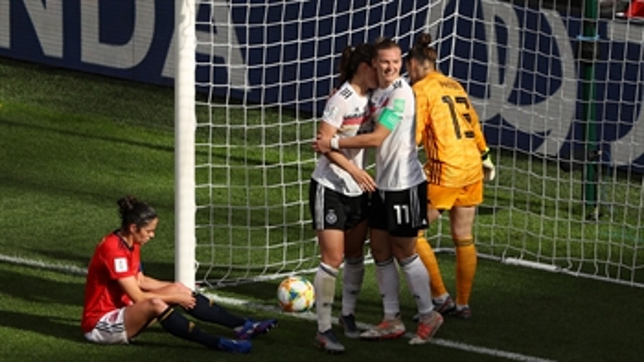 Germany score after Spain defender's unfortunate lapse