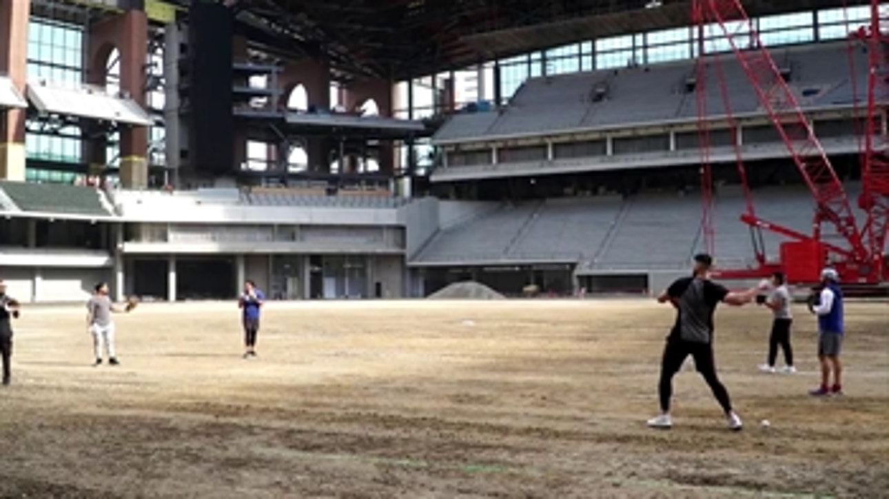 Batting Practice at Globe Life Field for the 1st Time | Rangers Insider Offseason Edition