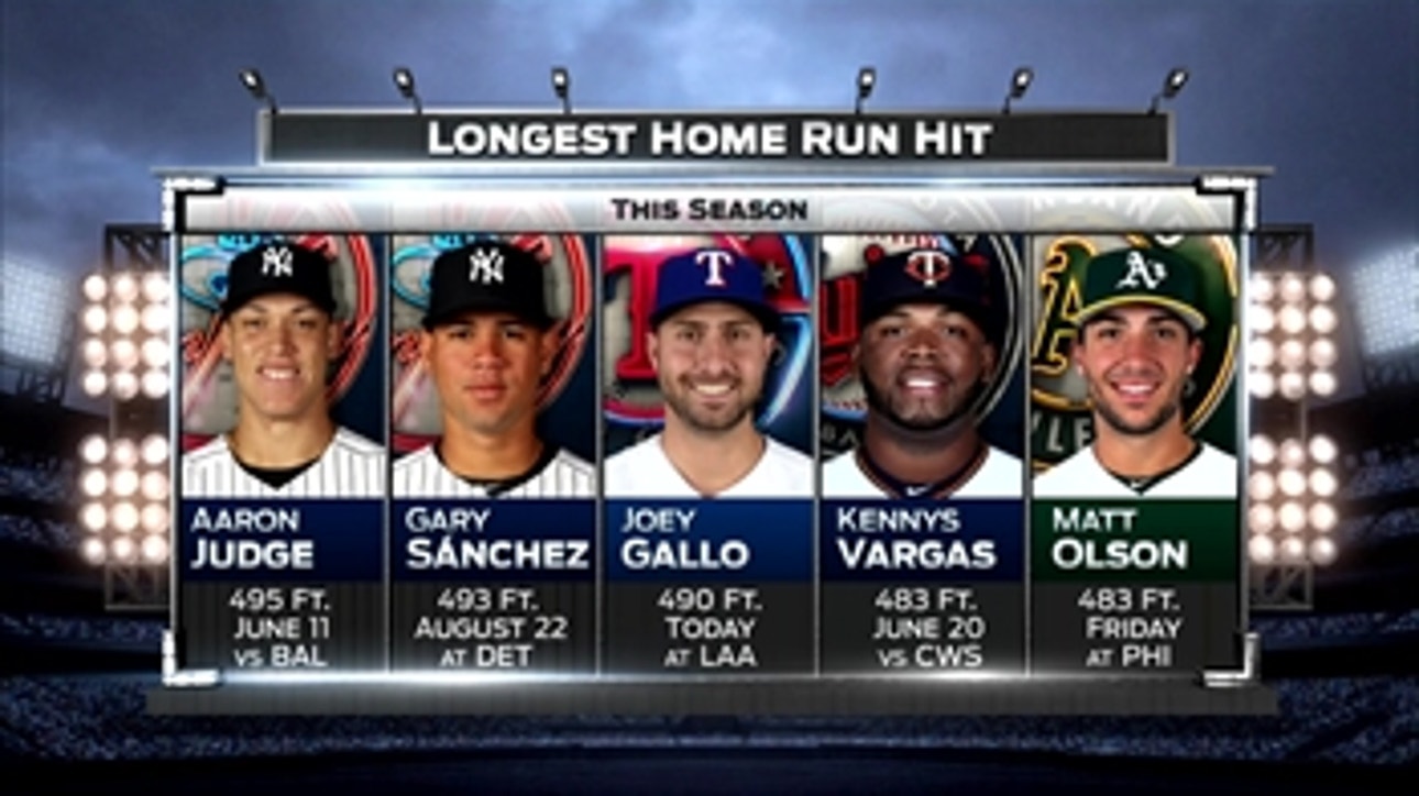 Joey Gallo hit it a long way in the 2nd ' Ranger Live
