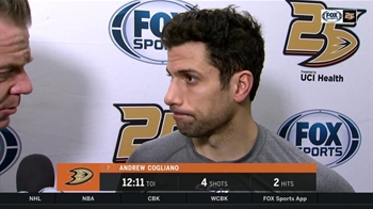 Andrew Cogliano reflects on the 4-1 loss to the Canes