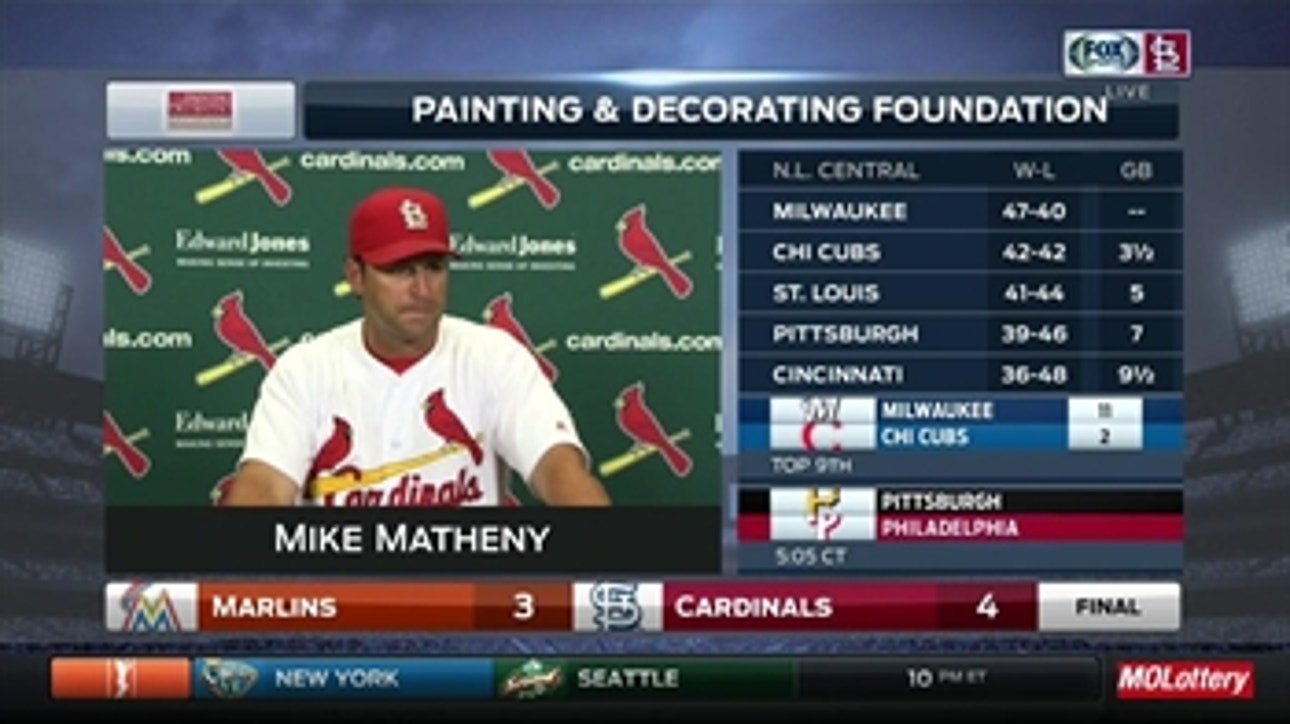Cards' Matheny: 'That ball was hammered'