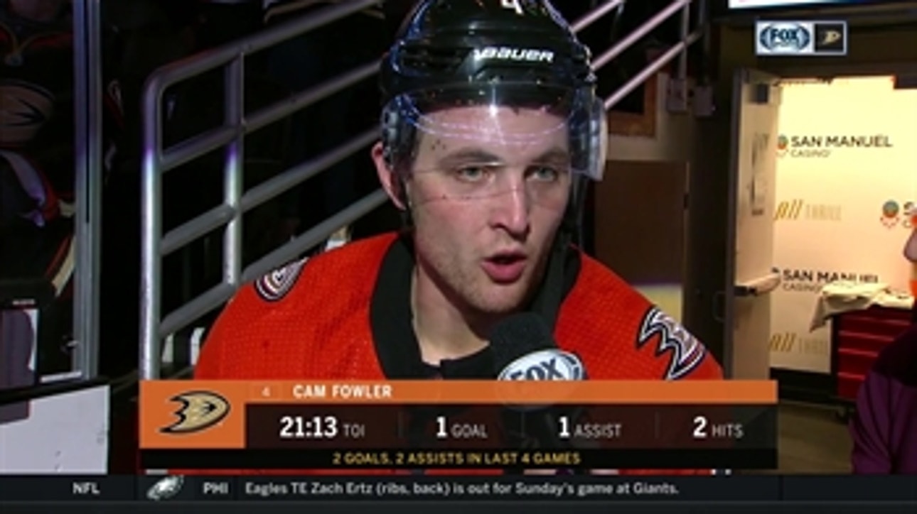 Cam Fowler: 'This was a big win for us' ' Ducks LIVE
