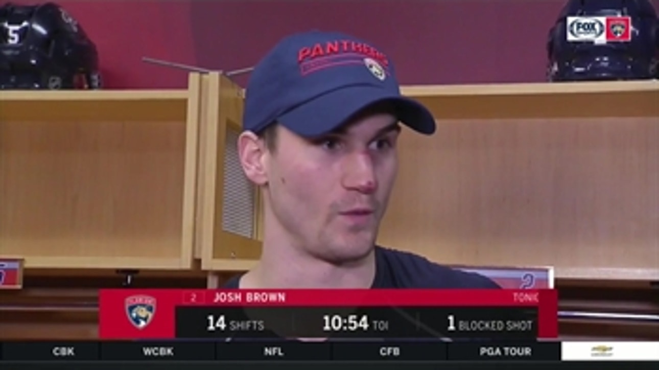 Josh Brown on win in NHL Debut: 'I don't really know how to describe it'