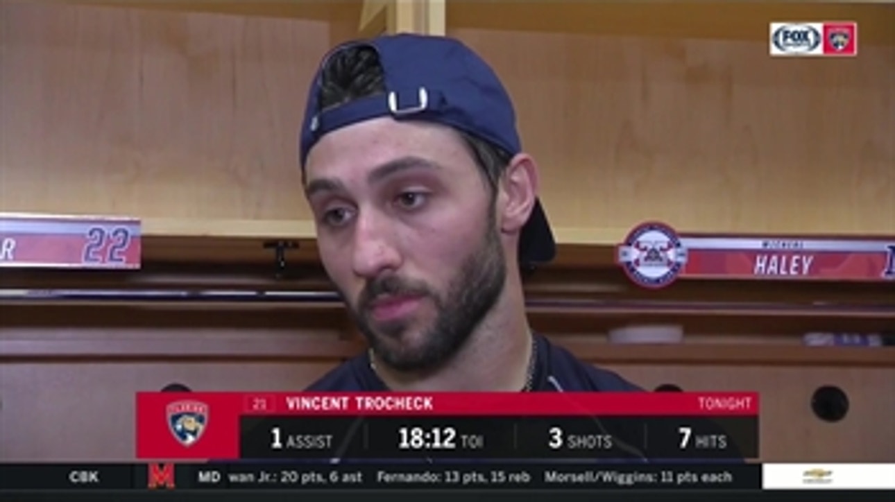 Vincent Trocheck talks Panthers win, return to lineup