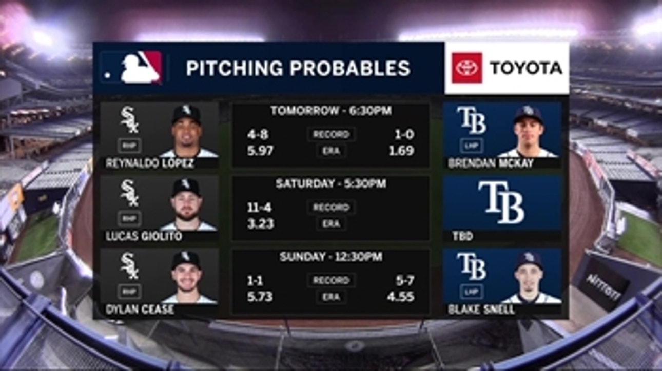 Rookie sensation Brendan McKay leads Rays into series vs. White Sox