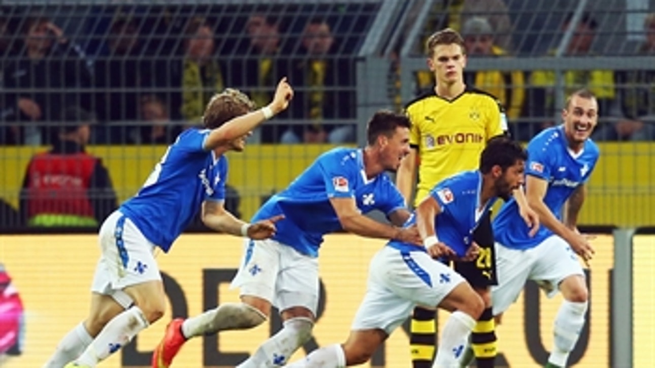 Sulu 90th minute goal levels 2-2 for Darmstadt vs. Borussia Dortmund - 2015-16 Bundesliga Highlights