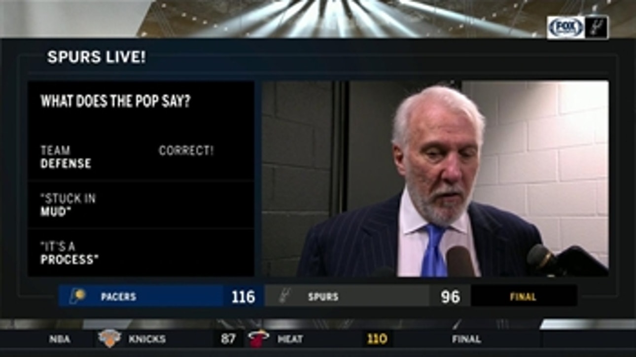 Gregg Popovich: 'We're defensively challenged'