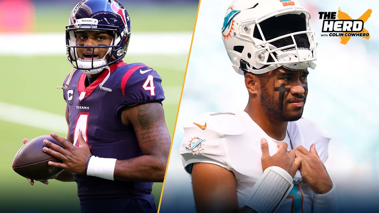 Colin Cowherd on Miami looking at trading for Deshaun Watson: 'Tua's numbers aren't terrible!' I THE HERD