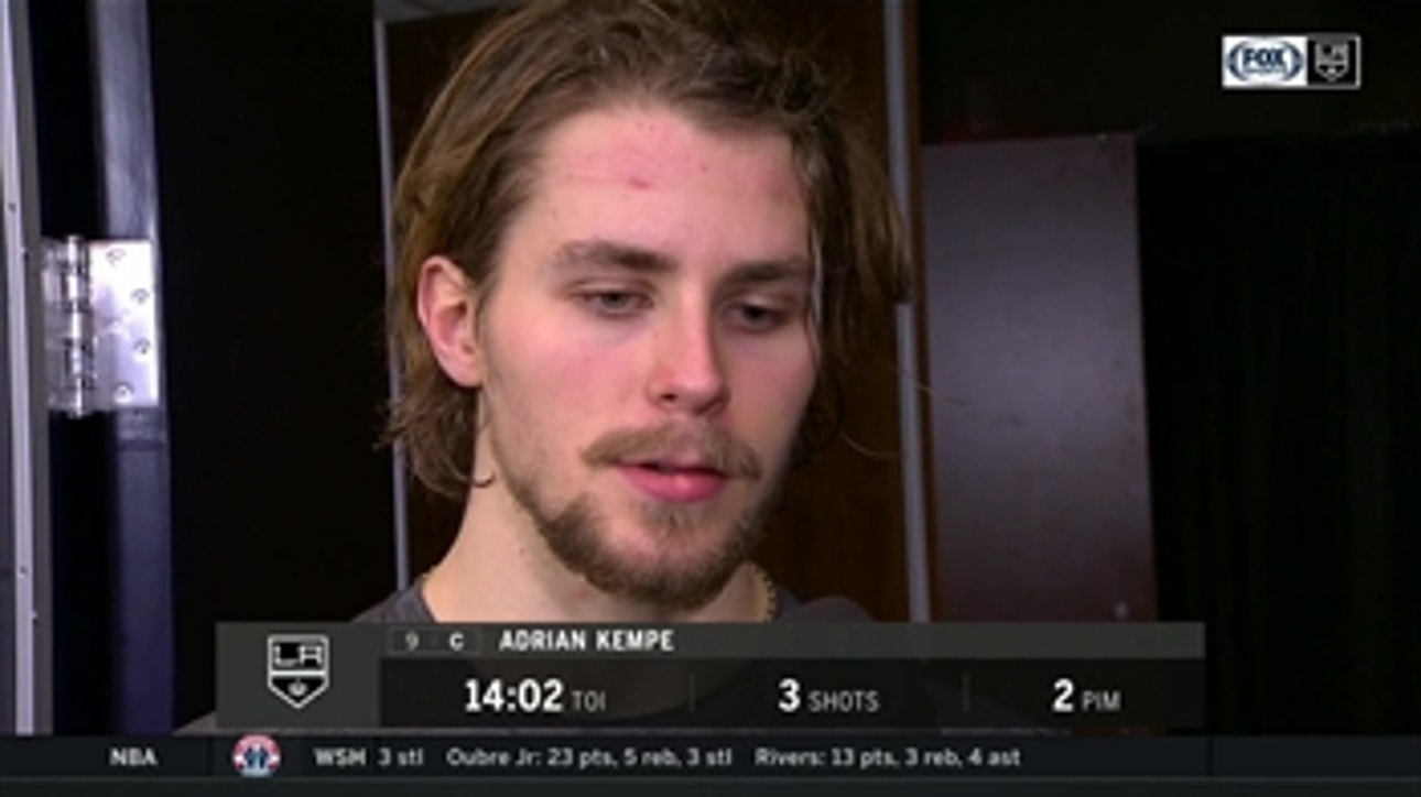 Adrian Kempe satisfied with LA Kings play despite outcome