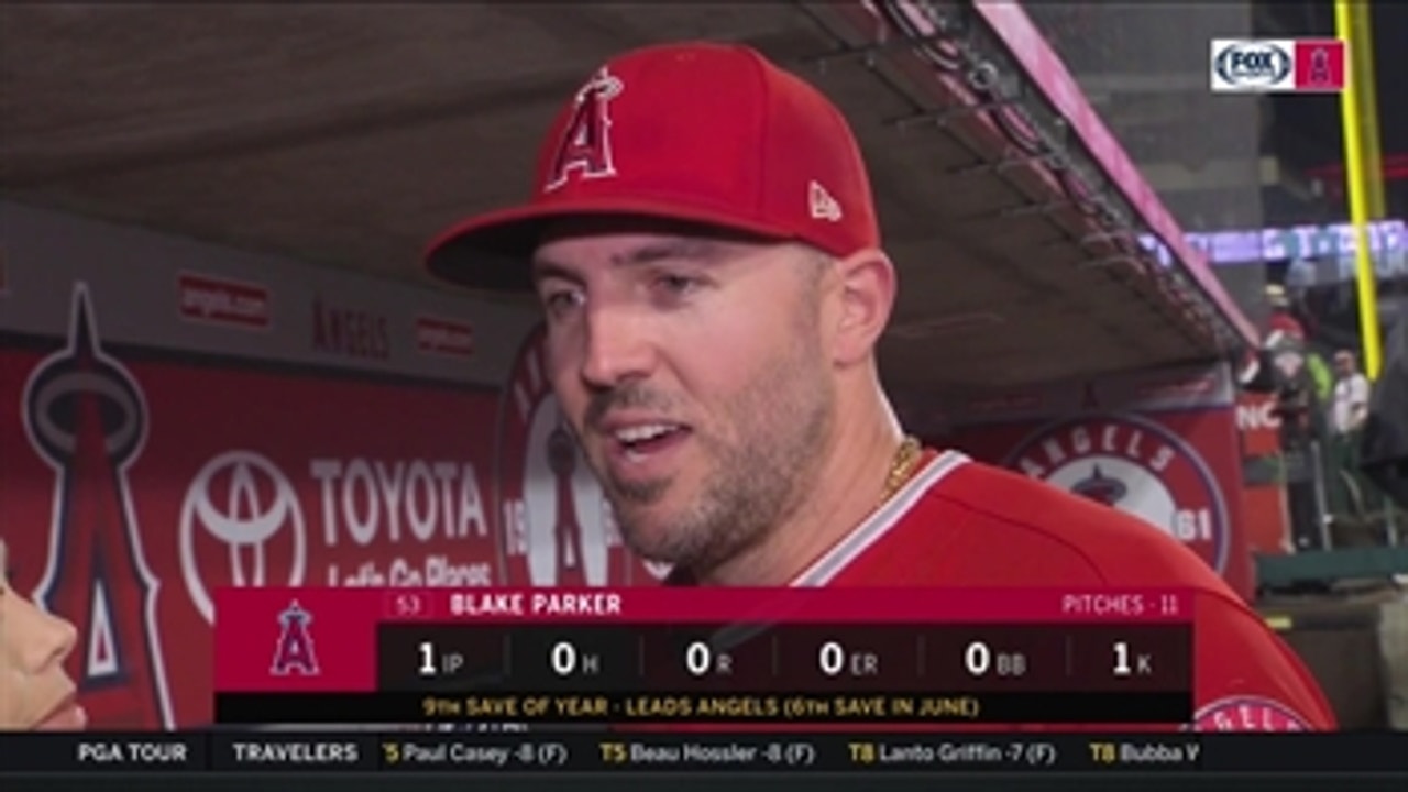 Blake Parker can't contain excitement about settling into Angels closer role