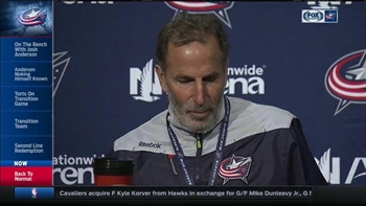 Torts, Blue Jackets ready to get back to the grind after winning streak snapped