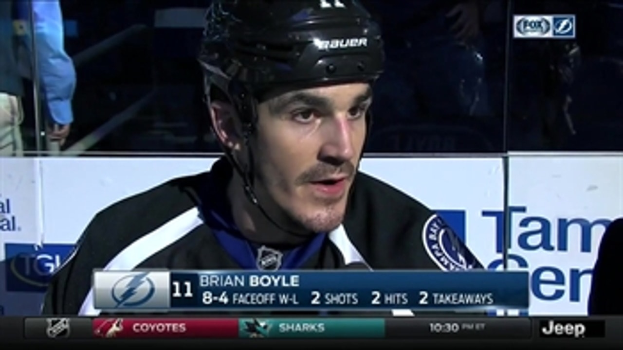 Brian Boyle says Lightning showed heart in shootout win