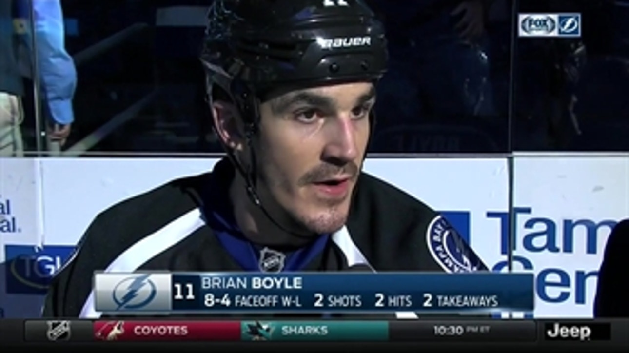 Brian Boyle says Lightning showed heart in shootout win